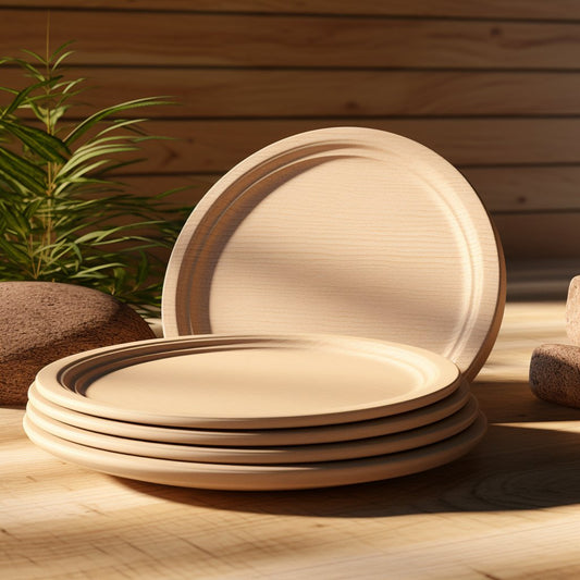 EarthTainer - Plates 10" & 11" - 500ct -Compostable Certified