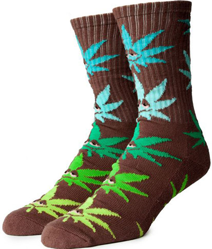 HUF Green Buddy Socks - Bark