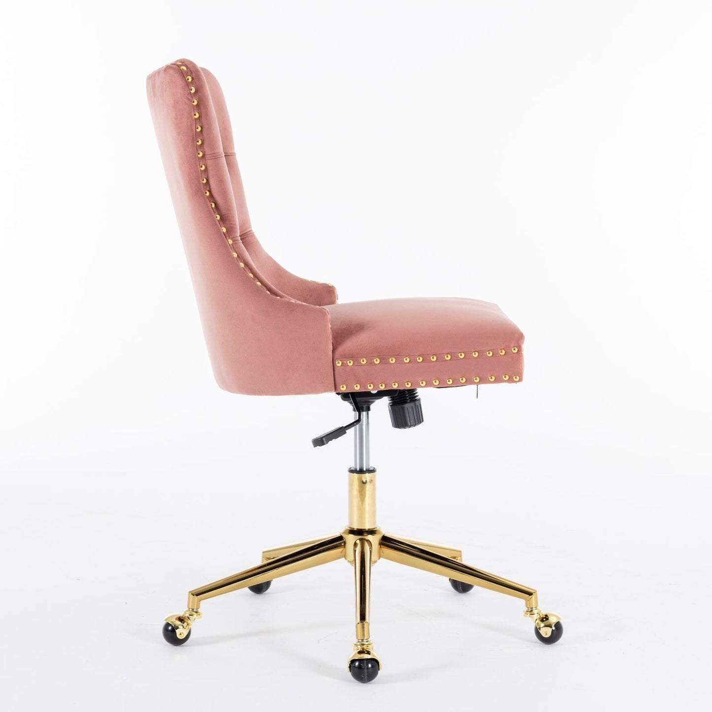 Velvet Upholstered Tufted Button  Office Chair