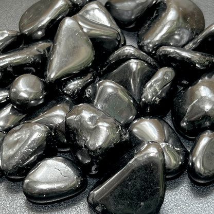 Shungite Tumbled (1 LB) One Pound Bulk Wholesale Lot Polished Gemstones