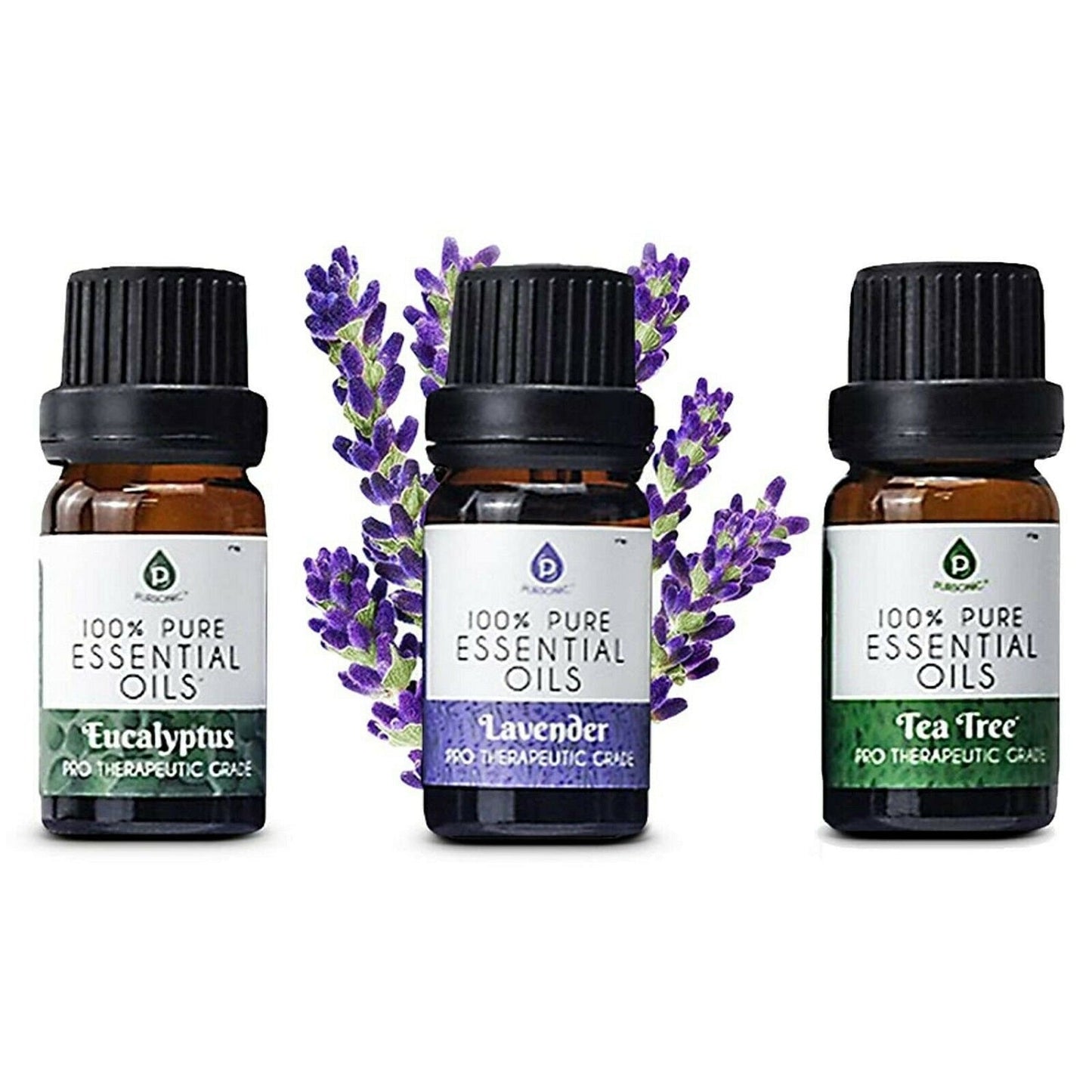 3 pack of 100% Pure Essential Oils (Eucalyptus, Lavender & Tea Tree)