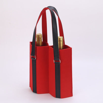 Red Wine Leather Packaging Box Cloth Leather Bag Handbag