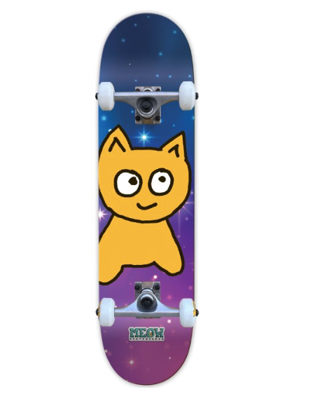 Meow Big Cat Galaxy Complete Skateboard - 7.75