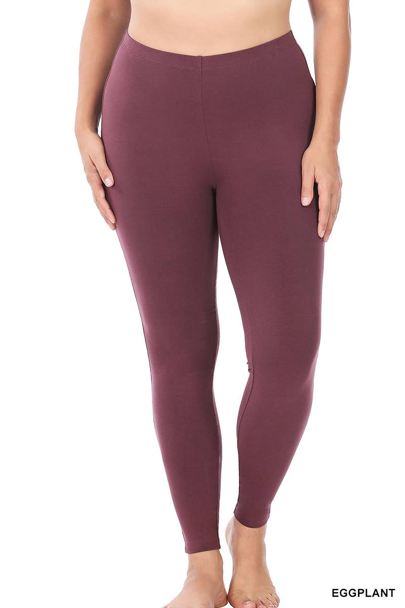 PLUS SIZE BETTER COTTON FULL LENGTH LEGGINGS