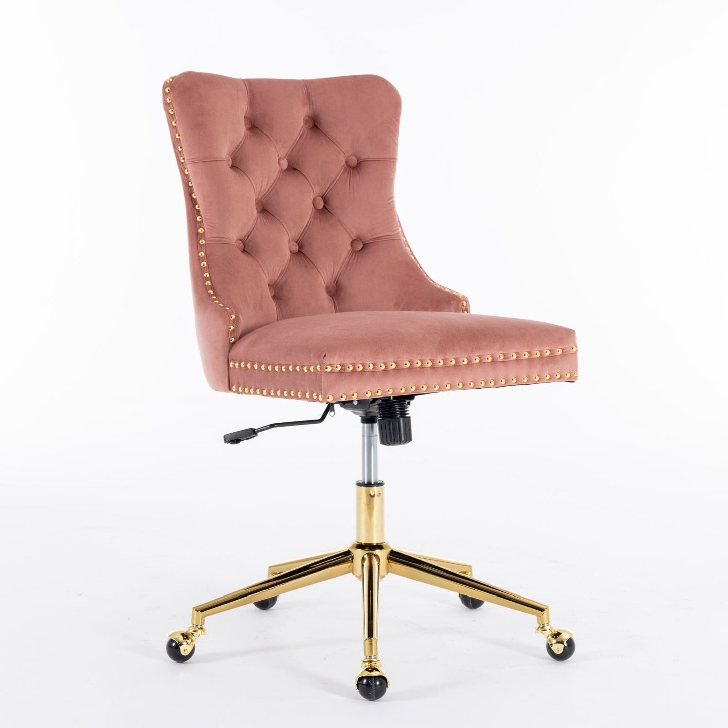 Velvet Upholstered Tufted Button  Office Chair