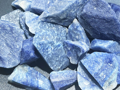 Rough Blue Quartz Crystal (1/2 lb) 8 oz Bulk Wholesale Lot Half Pound Healing Crystals And Stones