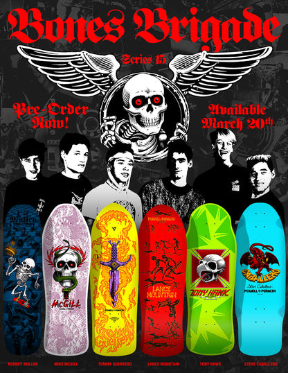 Powell Peralta Bones Brigade Series 15 Mullen Blue Deck (Preorder for 3/20)