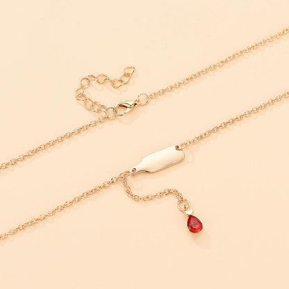 Refined Wine Necklace - A Hint of Grape Elegance