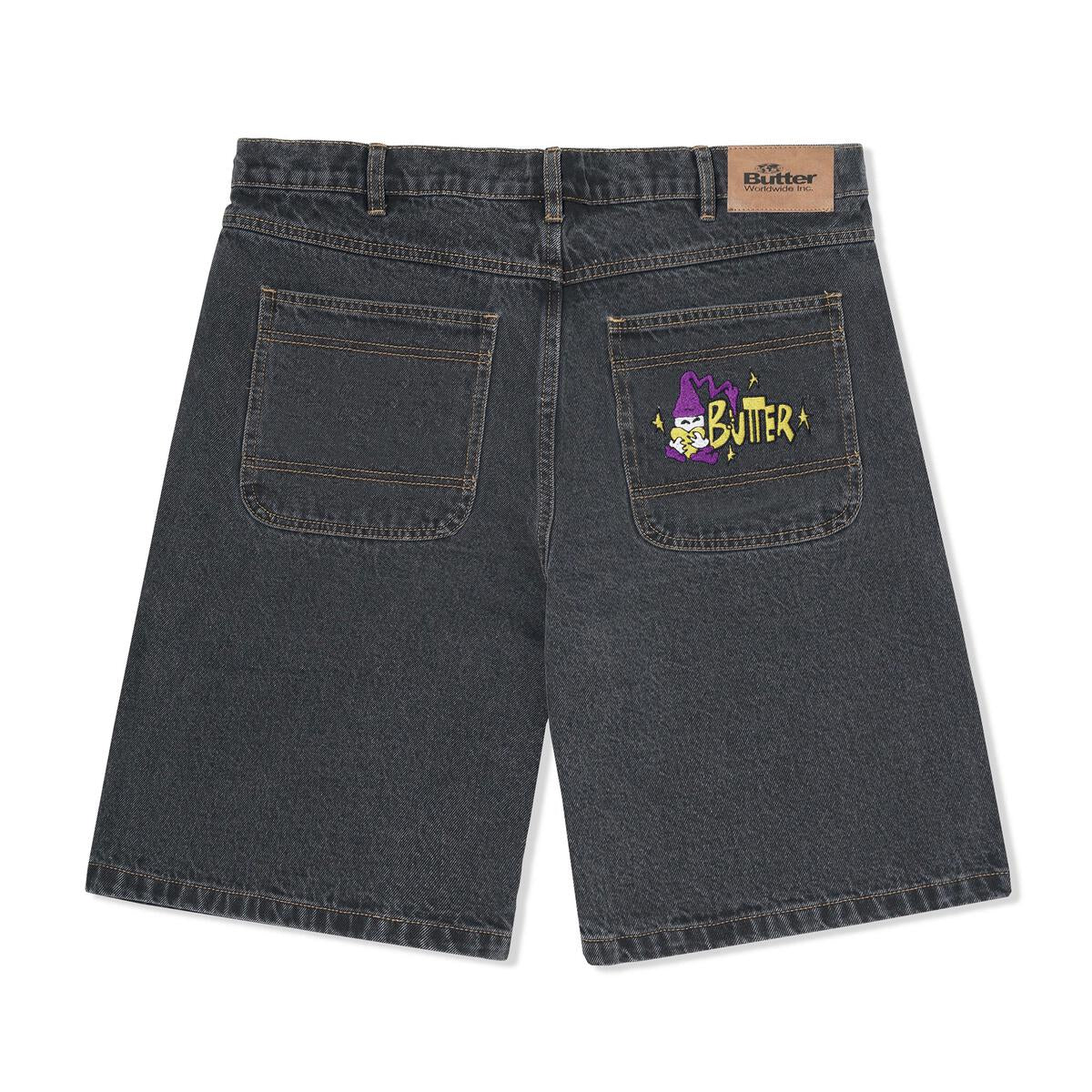 Butter Goods Wizard Denim Shorts - Washed Black