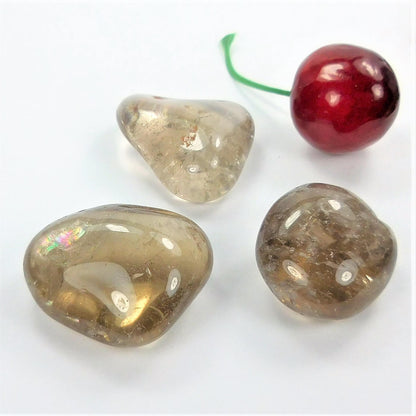 Smoky Quartz Crystal (3 Pcs) Tumbled Gemstones