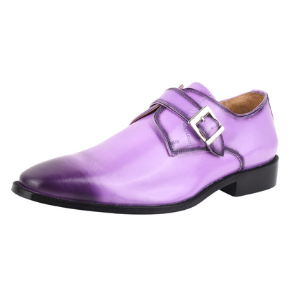 GLORIA Genuine Leather Oxford Style Monk Straps Shoe