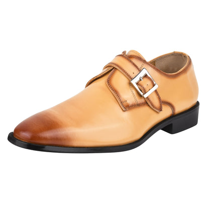 GLORIA Genuine Leather Oxford Style Monk Straps Shoe