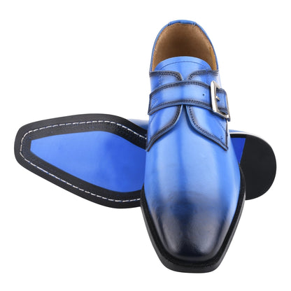 GLORIA Genuine Leather Oxford Style Monk Straps Shoe