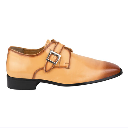 GLORIA Genuine Leather Oxford Style Monk Straps Shoe