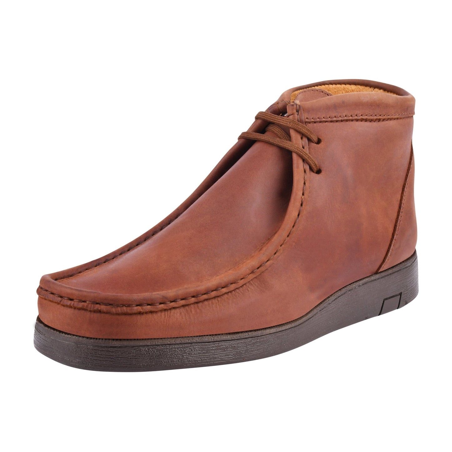 HAMARA JOE Rush Leather Desert Chukka Brown Casual Boots