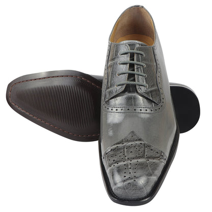 Henley Genuine Leather Oxford Style Brogue Dress Shoes