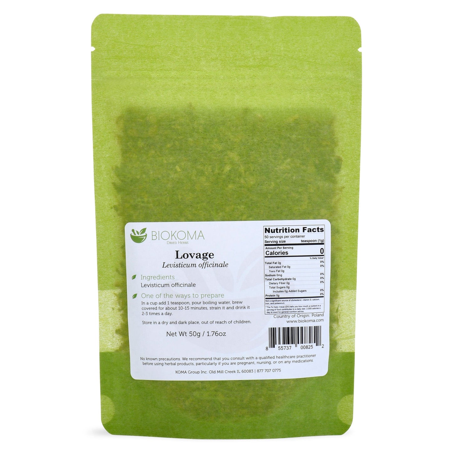 Lovage (Levisticum officinale) Dried Root 50g 1.76oz