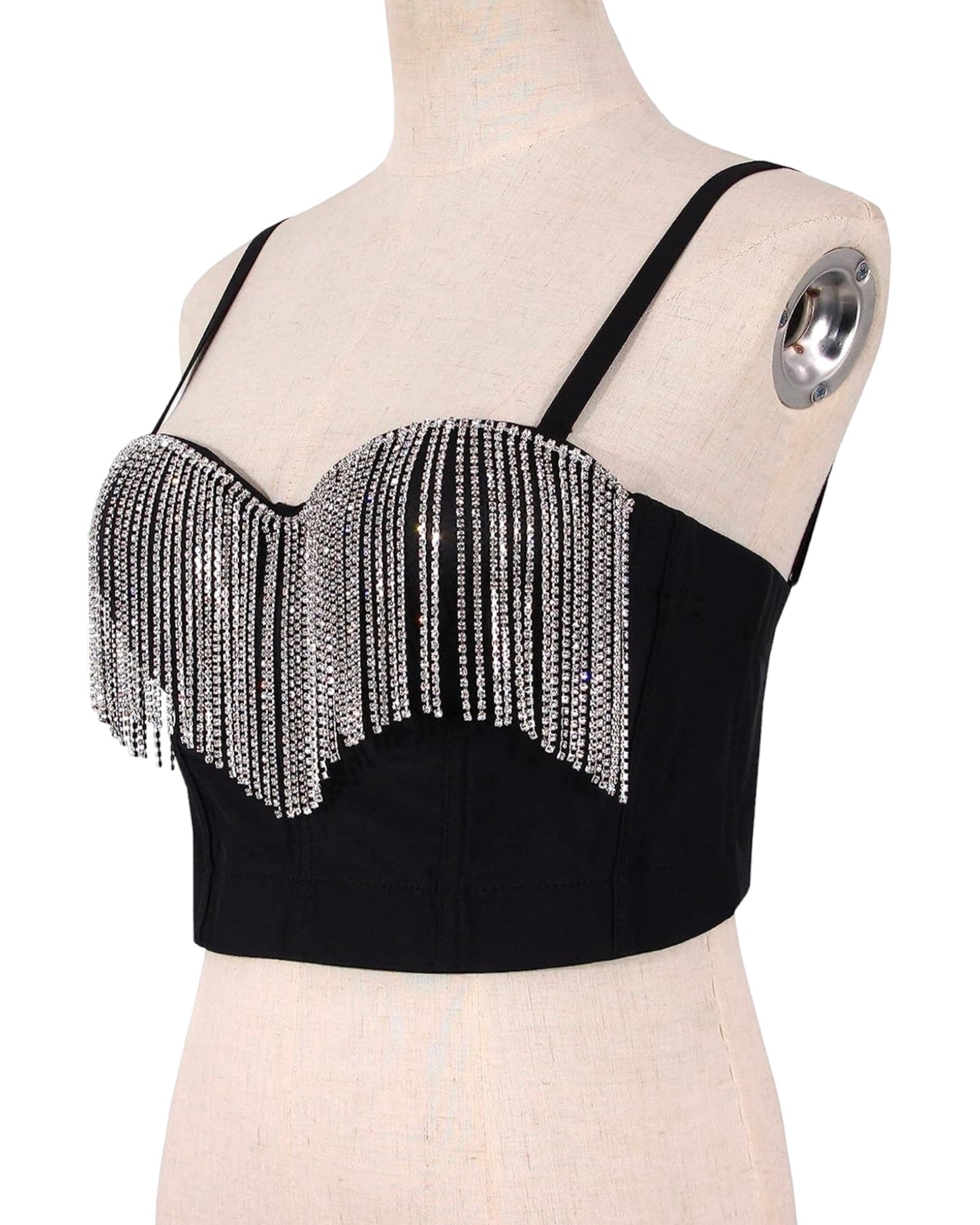 Rhinestone Glam Bustier Top