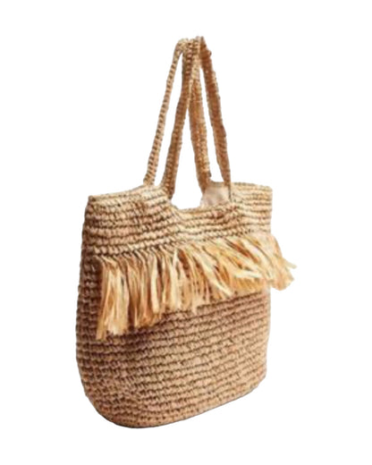 Carryall Crochet Straw Tote