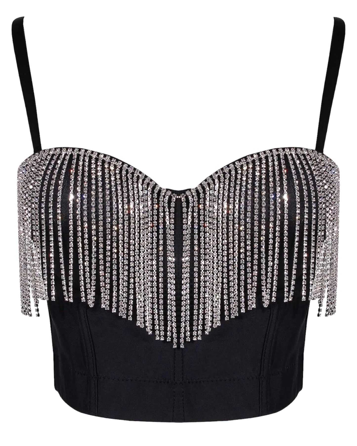 Rhinestone Glam Bustier Top