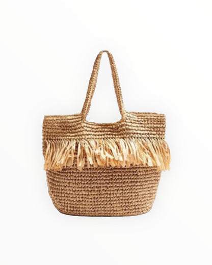 Carryall Crochet Straw Tote