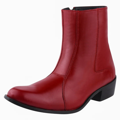 Jazzy Jackman Leather Ankle Length Boots for Men