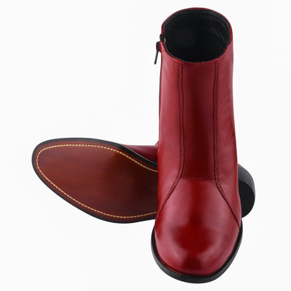 Jazzy Jackman Leather Ankle Length Boots for Men