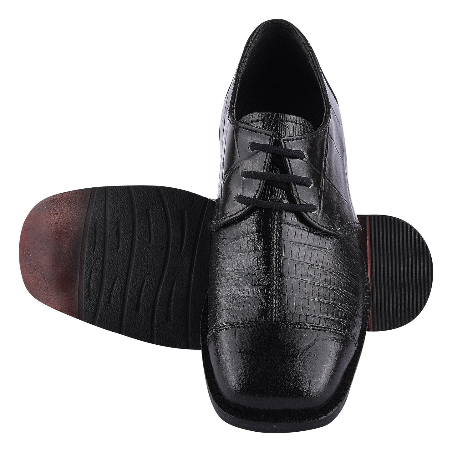 Joseph Black Leather Oxford Style Dress Shoes for Kids