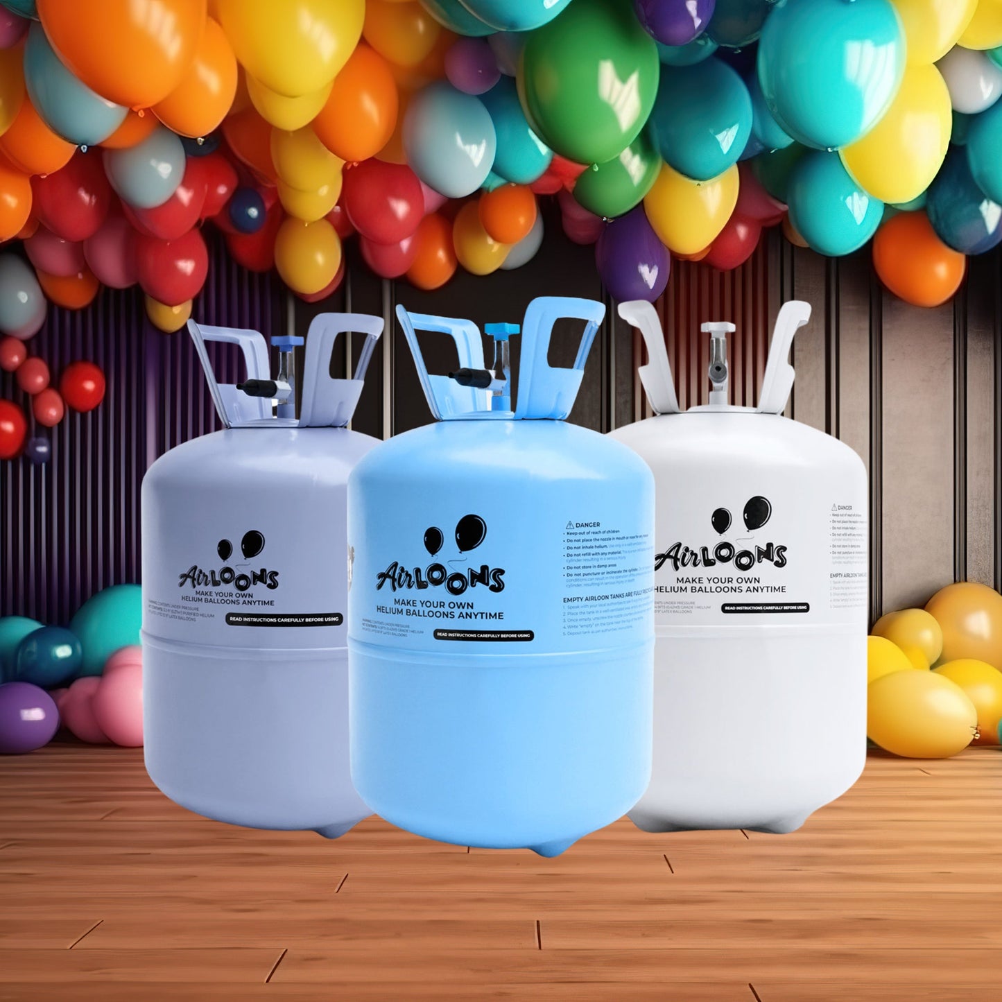 Bundle of 3 extra large ballon kit for 240 balloons