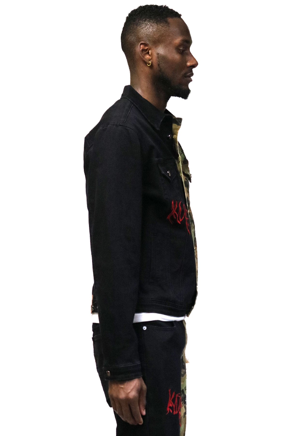 Bistre Half and Half Washed Twill Jacket