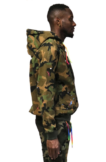 Cypress Mixed Camo Bomber Jacket