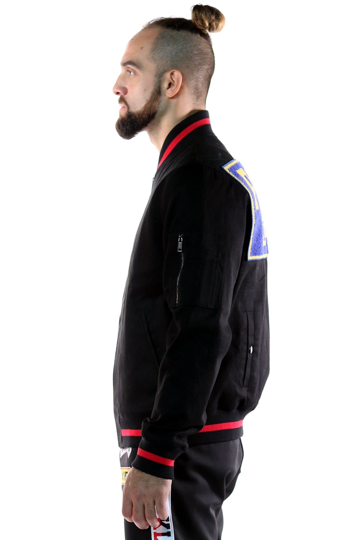 Padded Twill Bomber Jacket.