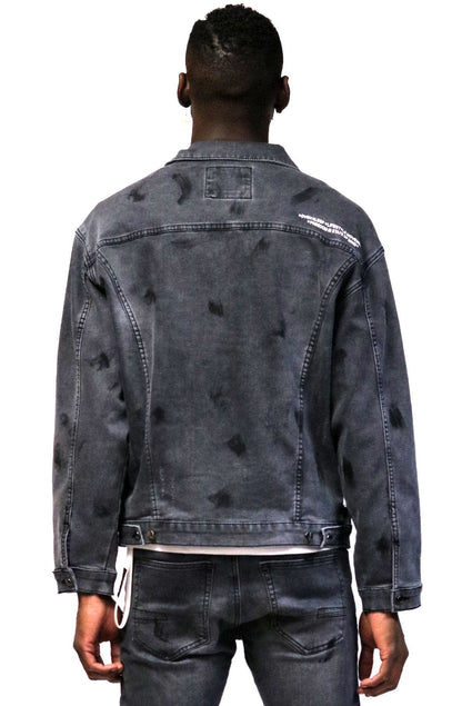 Ranch Premium Washed Sleeve Contrast Taping Denim Jacket