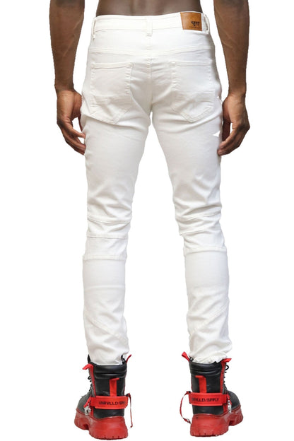 Birch Premium Washed Skinny White Denim Pants