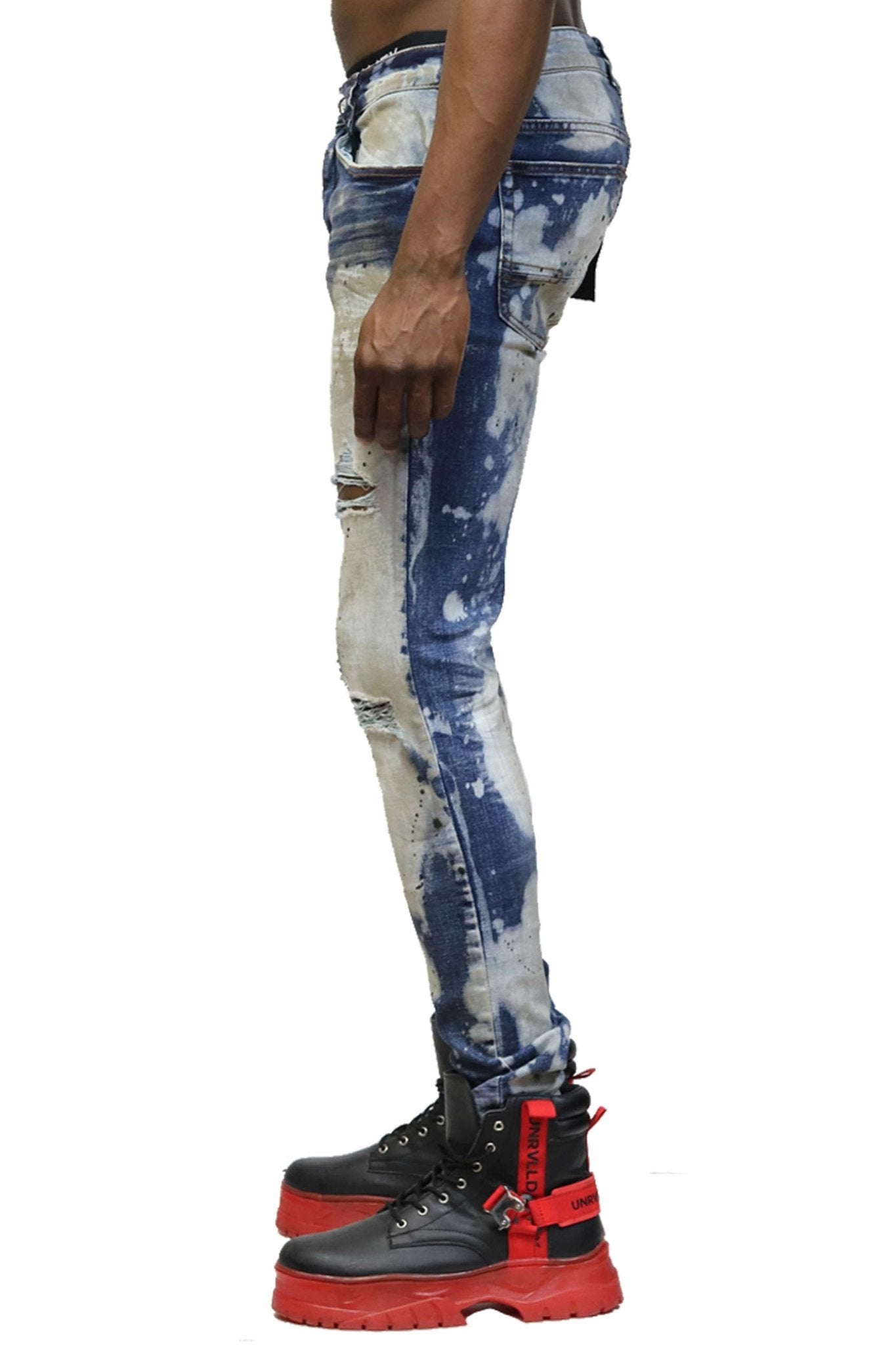 Moss Washed Skinny Denim Pants