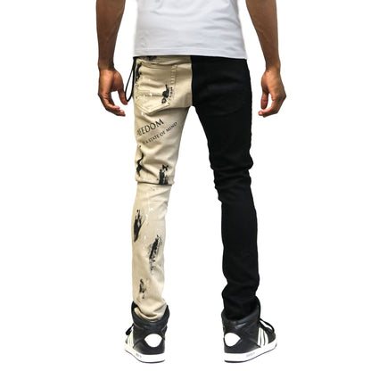 Reed Premium Washed Skinny Half and Half Twill Pants