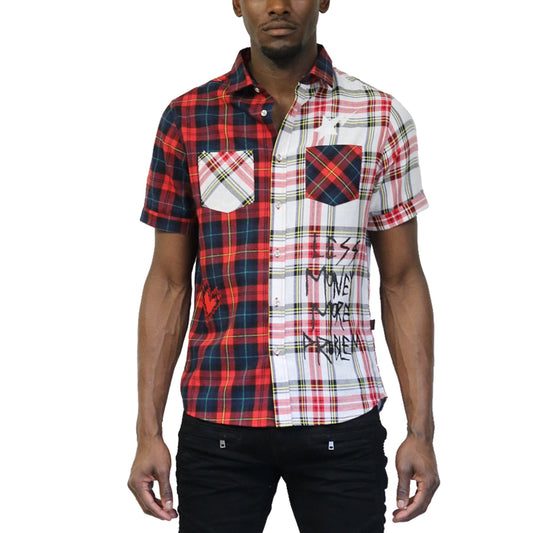 CERISE Men's Premium Short Sleeve Button-down Shirt