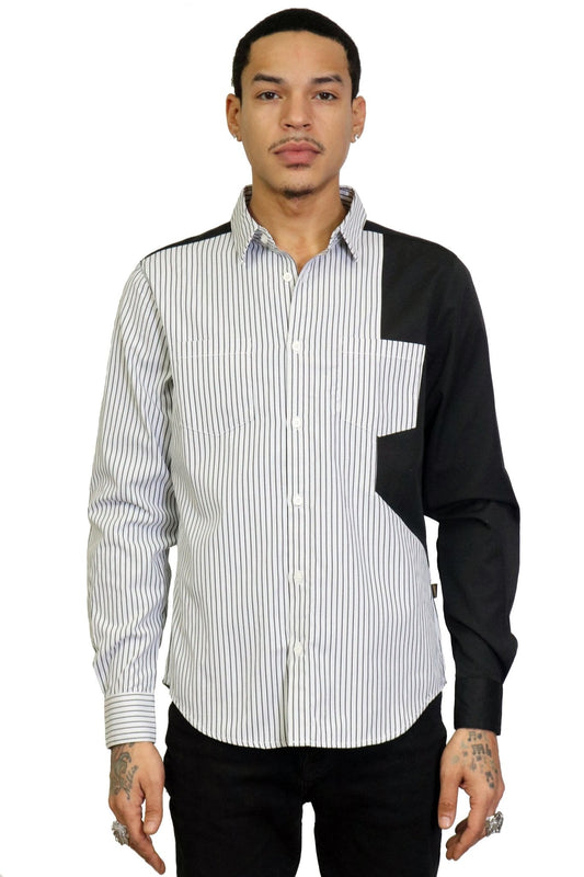 Kao Men's premium pinstripe button down shirt