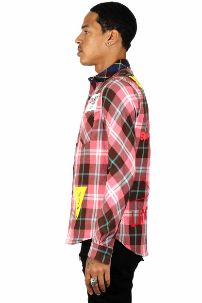 PUCE Men's premium flannel button down shirt