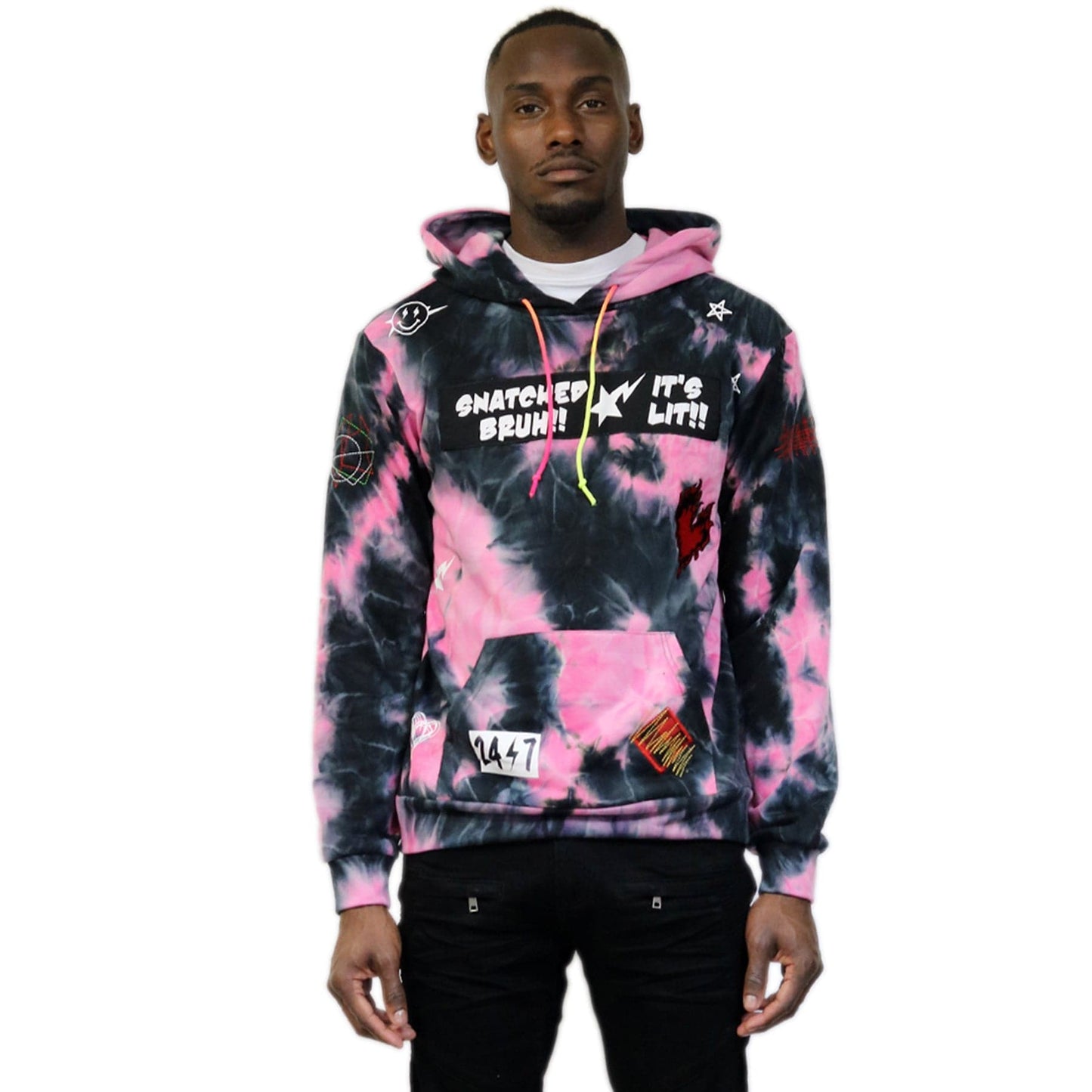 Merlot Premium Tiedye Pullover Hoodie