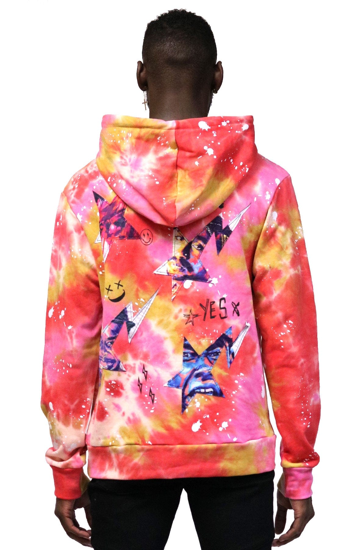 Mulberry Men's Premium Tie dye Pullover Hoodie