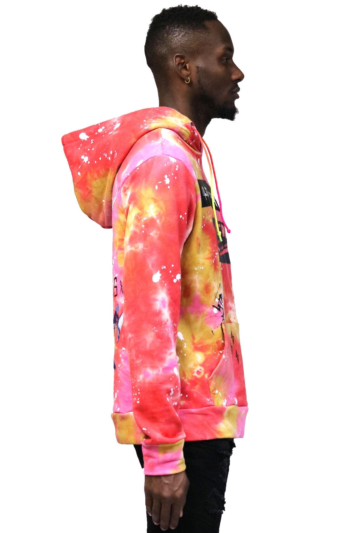 Mulberry Men's Premium Tie dye Pullover Hoodie