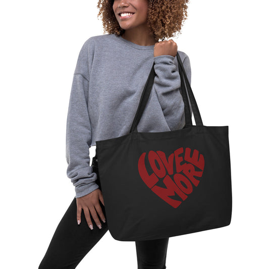 Love More Large Eco Tote Bag