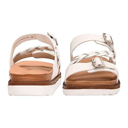 Maddy Leather Platform Slides Sandals