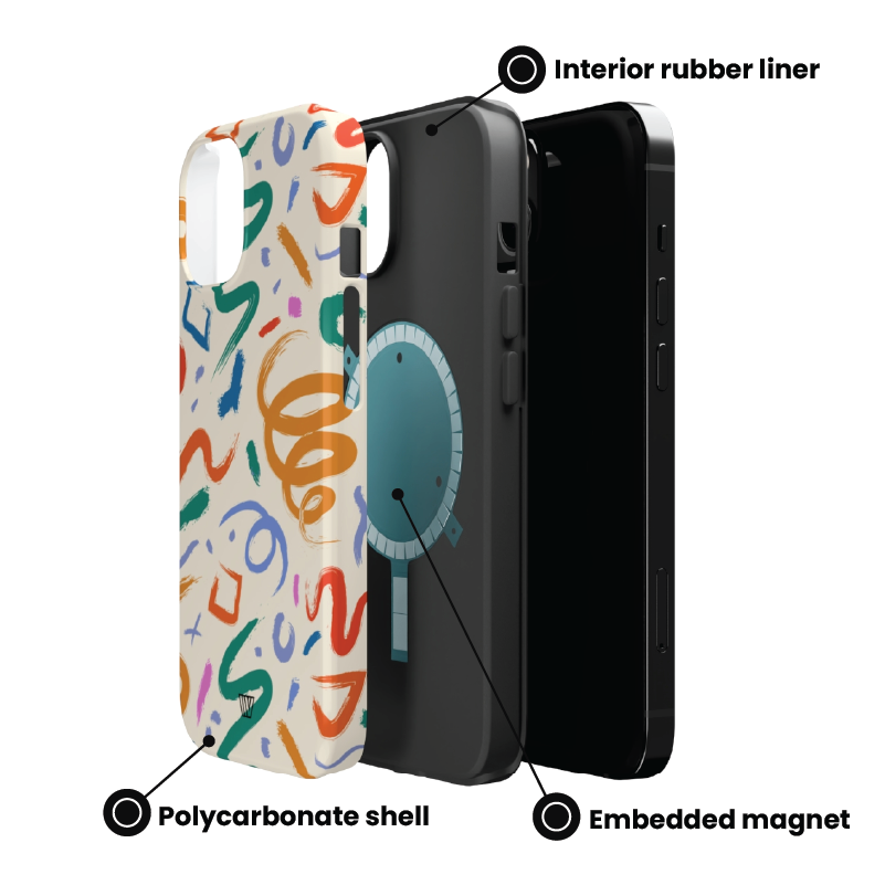 LARGE GROOVY WAVES | MagSafe Tough iPhone Case