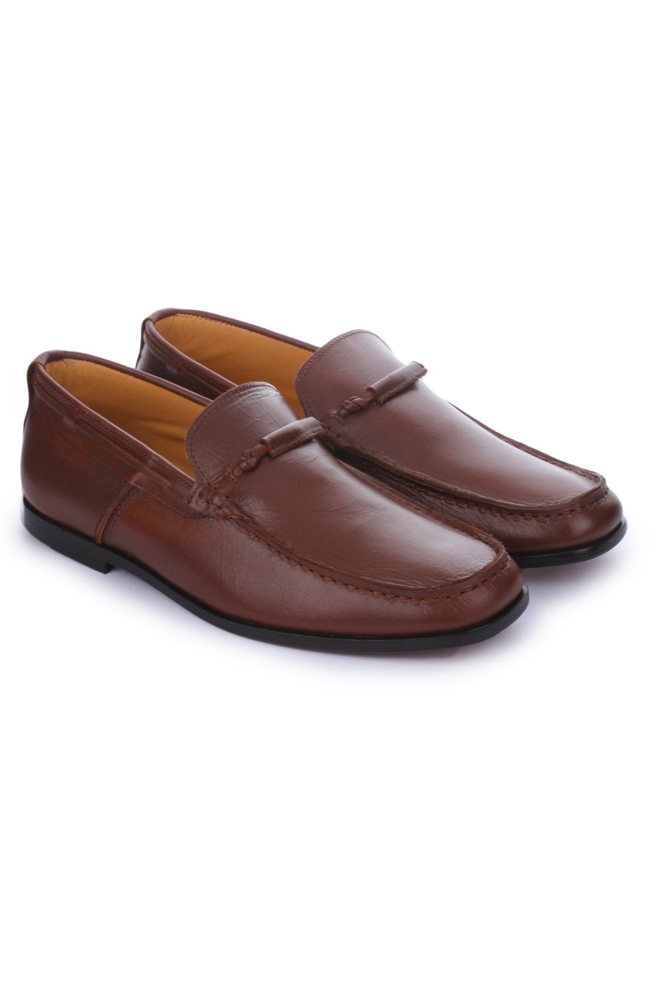 Men's Leather Moccasin Toe Business Loafers