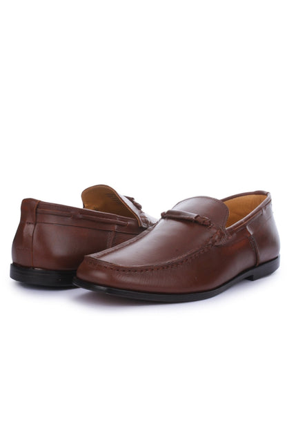 Men's Leather Moccasin Toe Business Loafers