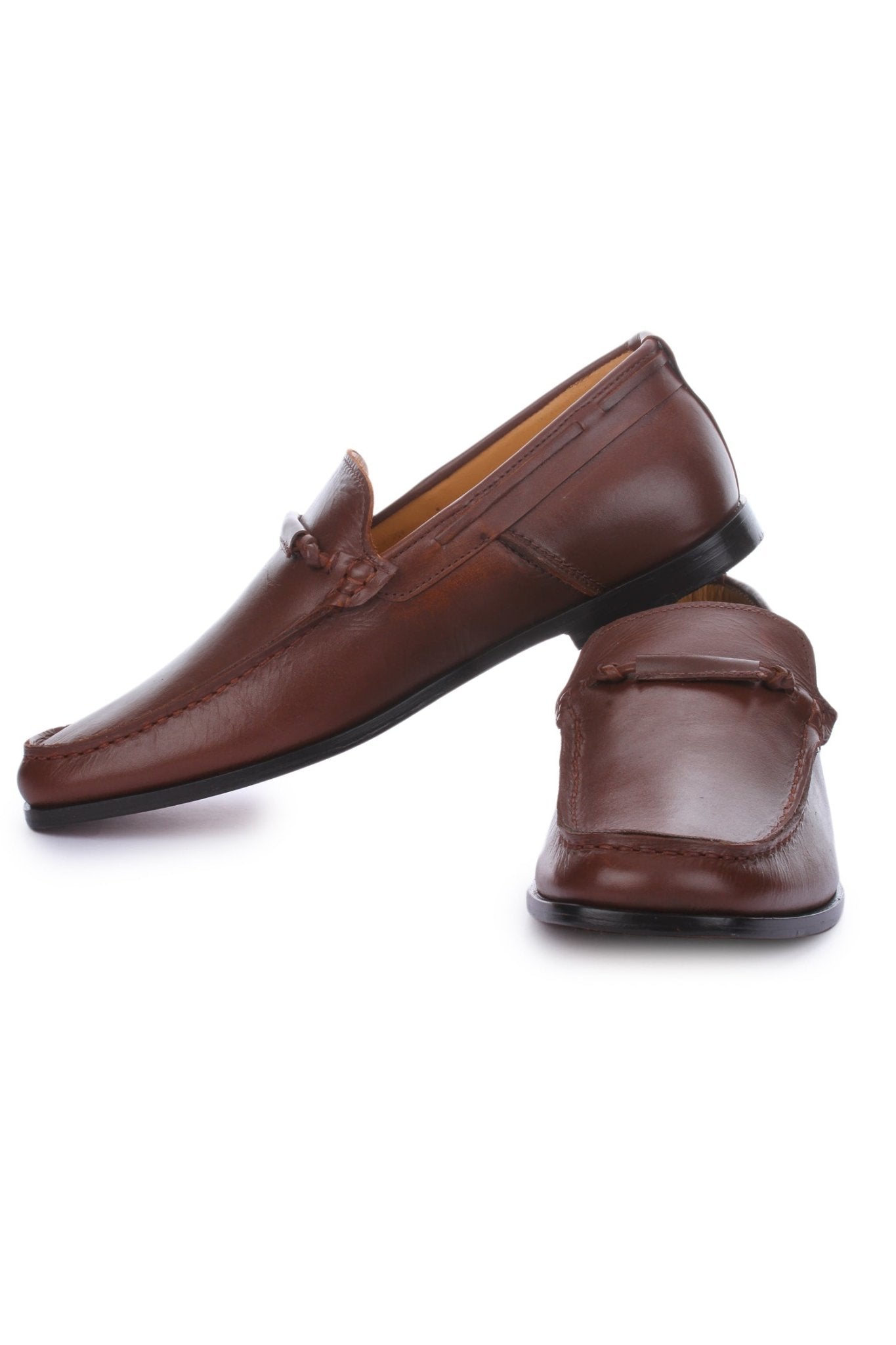 Men's Leather Moccasin Toe Business Loafers