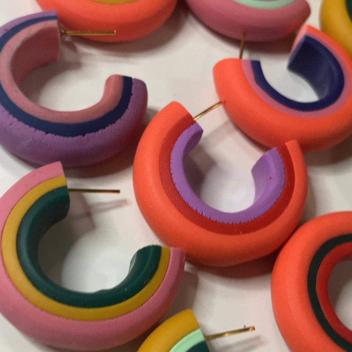 Carson | Mismatch Colorblock Collection | Handcrafted Polymer Clay Earrings