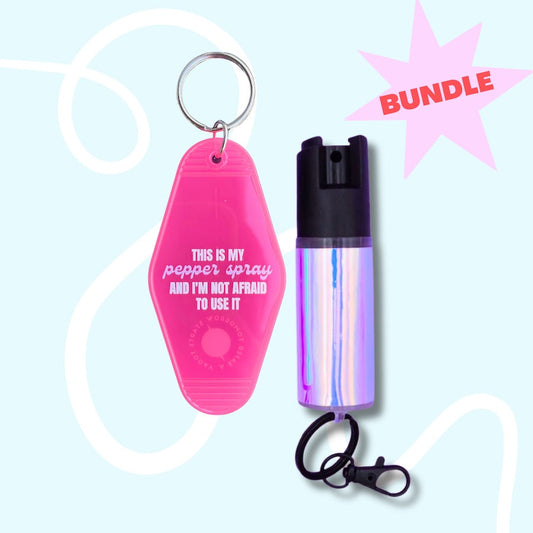 Motel Keychain + Pepper Spray Bundle